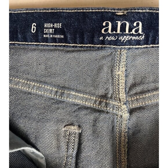 NWT-A.n.a Womens High-Rise Denim maxi Skirt Size 6 classic - Picture 4 of 11